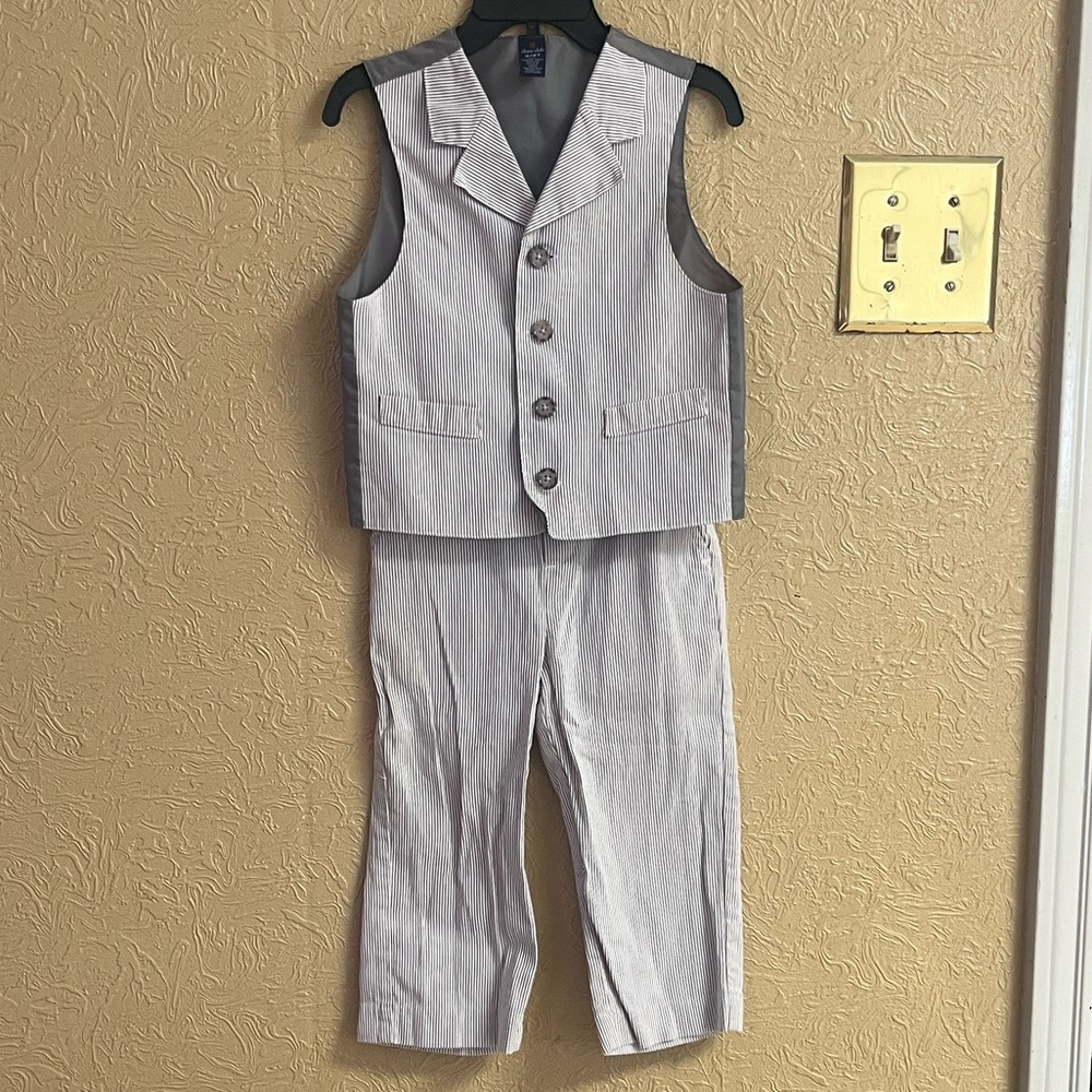 Class Club 2T Pinstripe vest & pants set